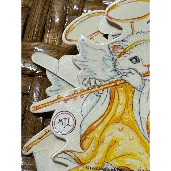 Vintage Cat-Themed Christmas Ornament Set With Stocking Cat Paper Garland - Picture 13 of 14